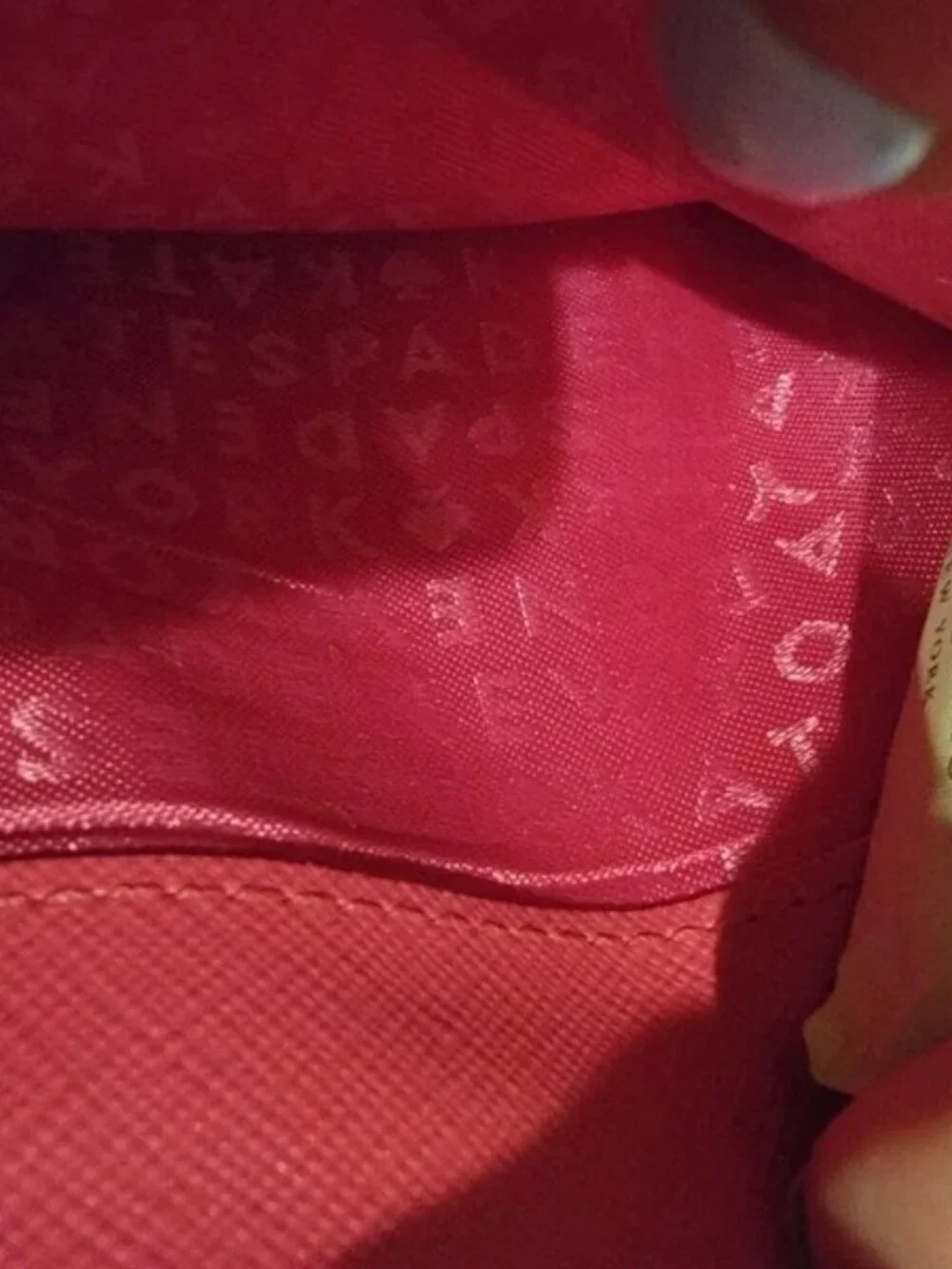 kate spade Hot Pink Saffiano Leather Zip Wallet